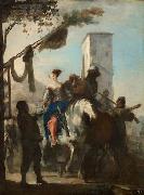 Johann Heinrich Schonfeldt Halt vor dem Gasthaus Germany oil painting artist